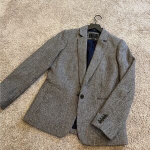 J. Crew Black and White Houndstooth Blazer